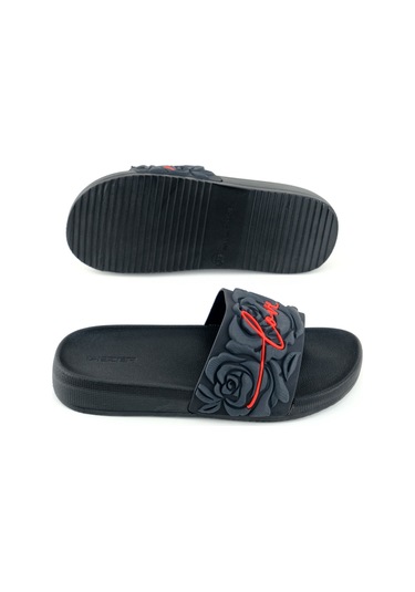 Gezer Kadın Yazlık Rahat Taban Ev Bahçe Günlük Terlik Siyah
