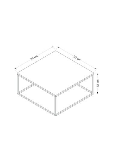 Loni Metal Ayaklı Orta Sehpa - Dore