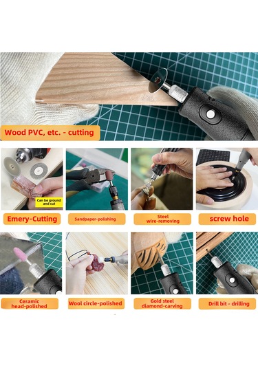 Reedark 110-220v Çift Güç Kaynağı Mini El Fırçası: Taş Delme, Oymak, Kesme, Pürüzsüzleştirme - 100 Parça Aksesuar Seti