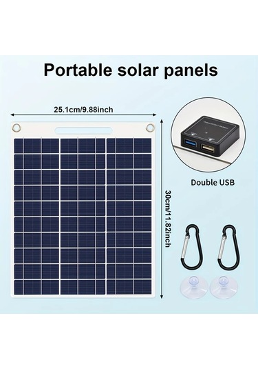Xuweiwei Stil 2 1 Adet Yüksek Verimli Tasinabilir Günes Paneli Sarj Cihazi 2 Usb Cikisi Usb C Pd 10w Kampçilik Doga Yürüyüsü Için