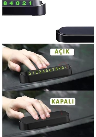 Reedark Araç Park Numarası G&ouml Sterici - Gizlenebilir Magnetli Rakamlar, G&ouml R&uuml N&uuml R, Kolay Montajlı, Dayanıklı