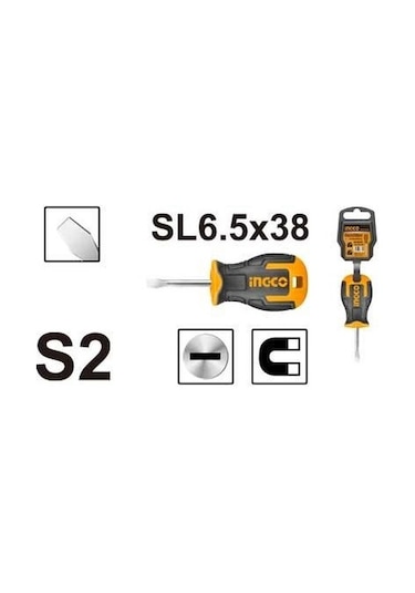 Ingco Hs686038 Düz Tornavida Sl65*38
