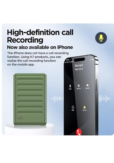 Ikos K7 Çift Sim Adaptörü 4g Çağrı Kayıt Desteği İphone İpod İpad Uyumlu