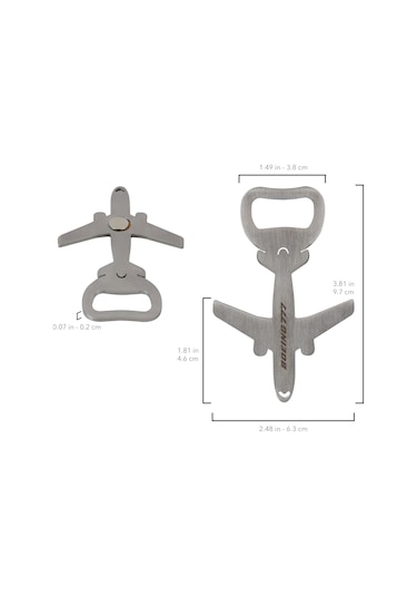 Zekupp Boeing 777 Uçak Modeli Gümüş Gri Şişe Açacağı, Magnetli Uçak Figürlü Gazoz Açacağı, El Yapımı Hediye Mutfak Ekipmanı İsim Yazılı Gri