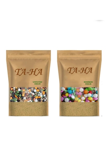 Ta-ha Çakıl Taşı 500 G + Bonibon Çikolatalı Draje 500 G