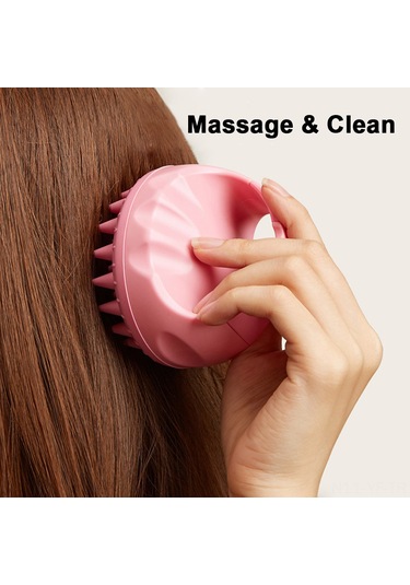 Yifomall Yumuşak Silikon Şampuan Fırçası - Saç Derisi Masajı Ve Temizlik İçin Ergonomik Tasarım, Siyah