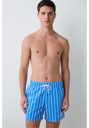 Penti Blue Thick Stripe Çok Renkli Şort