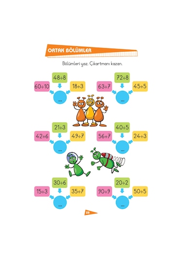 Çıkartmalı Bölme-İlk Okul Eğlenceli Matematik- Limonkids