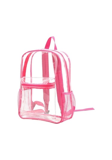 Novahub Büyük Kapasiteli Şeffaf Sırt Çantası Lüks Tasarımcı Görünür Pvc Sırt Çantası Black Siyah Siyah