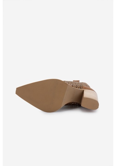 Valmenti Kadın Deri & Tekstil Taba Deri Topuklu Çizme 472 1194 Bn Czm Y25 Taba Dr Taba