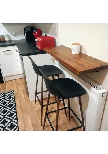 Ahşap Duvara Monte Bar Masası 40cmx116cm