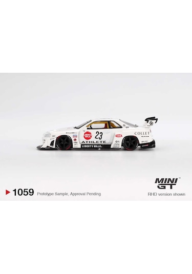 Mini Gt 1:64 Nissan Lb-er34 Super Silhouette Athlete/collet Diecast Model Araba Beyaz