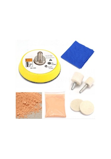 Neevoyu Araç Camı Çizik Tamiri Ve Parlatma Seti 8 Parça - Nötr Toprak Parlatma Tozu Ve Temizleme Araçları İçeren Profesyonel Kit