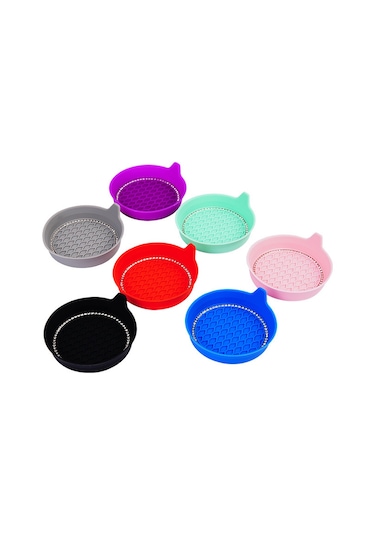 Suofeng Araba Için Pırlanta Takılı Kaymaz Isı Yalıtımlı Bardak Altlığı - Kırmızı