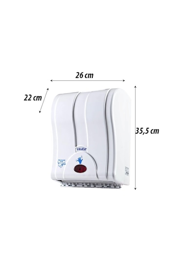 Palex Sensörlü Fotoselli Otomatik Kağıt Havlu Makinesi 21Cm Beyaz