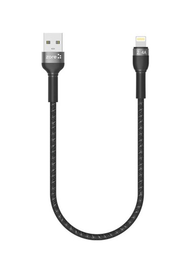 Siyah Shira Serisi Lightning Usb Kablo 30 Cm-zore