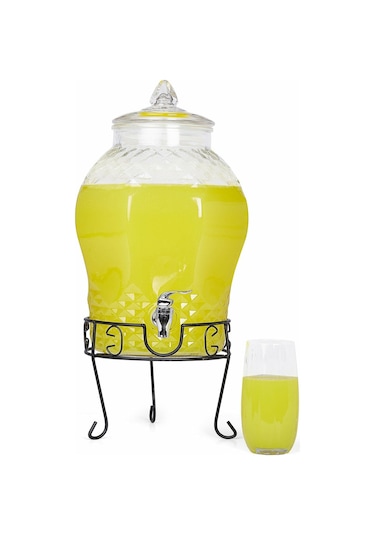 Cam Şerbetlik Musluklu 10 Litre