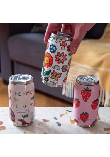Les Artistes Paris Isı Yalıtımlı Kutu Çelik Termos 280ml Happy Çok Renkli
