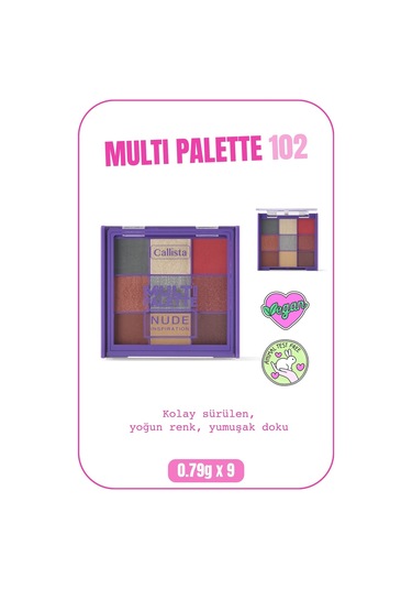 Callista Multi Palette Eyeshadow Göz Farı Paleti 102 Nude Inspiration