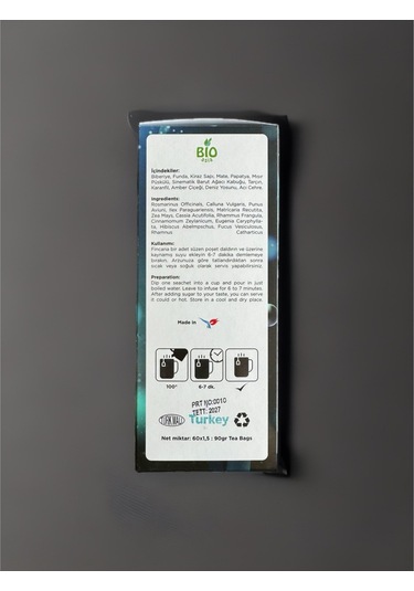 Bio Asia Karışık Bitki Süzen Poşet Çay 60'lı