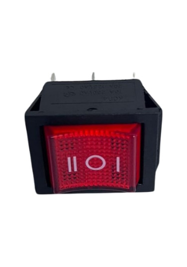 Kare On-off-on Işıklı Büyük Anahtar 6 Pinli Switch 10 Adet