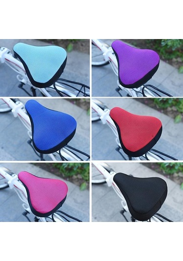 Mor Bisiklet Sele 3d Yumuşak Bisiklet Koltuğu Kapağı Bisiklet Silikon Koltuk Minderi Bisiklete Binme Mor