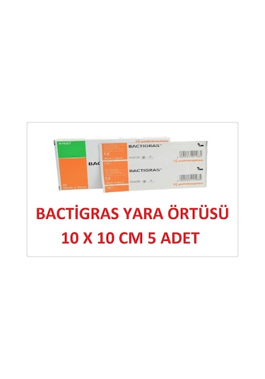 Smith&Nephew Bactigras Parafinli Tül Sargı Yara Bakım Örtüsü 10 x 10 CM 5 Adet