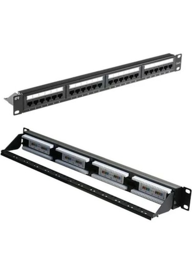 Cat6 Utp 24 Port Full Patch Panel Modüler Yapılı Network Sonlandırma Paneli