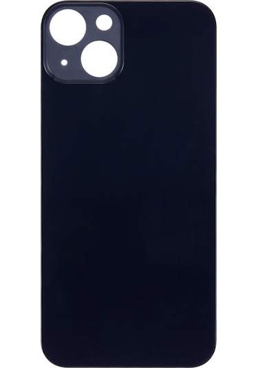 Apple Uyumlu iPhone 13 Logolu Arka Pil Batarya Kapağı - Lens Hariç Siyah
