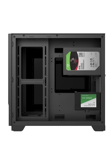 Strong Shadow Siyah 3x 120mm ARGB mATX Akvaryum Gaming Bilgisayar Kasası (Powersız)