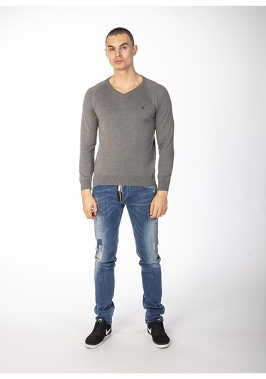 Trussardi Erkek Kazak  TRRD003780 Gri