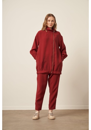 Ftz Women Kadın Modal Pantolonlu Takım Bordo 30716 Bordo