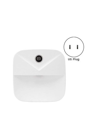 Szypzstore Gece Lambası Takılabilir Akıllı Işık Paketi, Koridorlar, Yatak Odaları Için 4 Otomatik Açma Ve Kapama Duvar Işığı, Us Plug, Sveger Beyaz