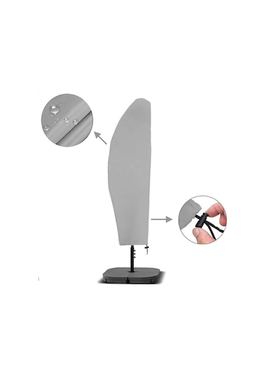 Tunica Şemsiye Kılıfı Bahçe Şemsiye Plaj Çadırı Su Geçirmez Koruma Örtüsü 220x50 Cm