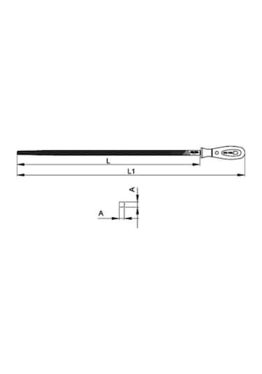 Ceta Kare Eğe Orta Diş 6" - 150 Mm Ergonomik Saplı -ceta J58-206h