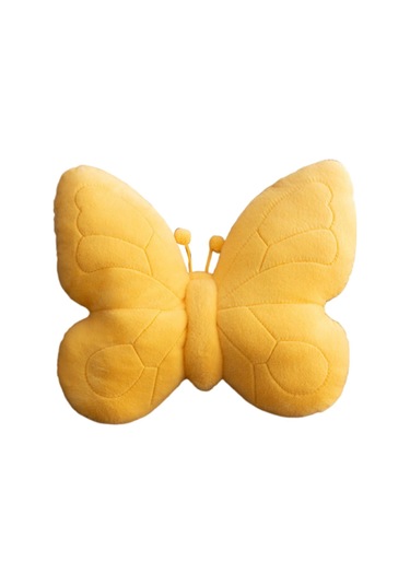 Suntek Kelebek Şeklinde Yastık Hediyesi Rahat Sevimli Yatak Sarı