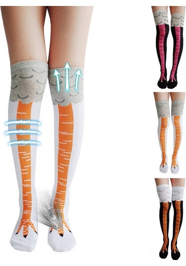 Vkemall Kusur Yemeği Desenli Komik Uzun Çorap, Cosplay İçin Daraltıcı, Ter Emici, Konforlu Pamuk Karışımı, Siyah-sarı/siyah-kırmızı/beyaz-sarı Renk Seçenekleri Siyah