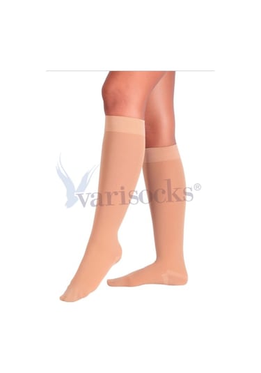 Orta Basınç Ccl2 Diz Altı Burnu Kapalı Varis Çorabı Diz Altı Çorap