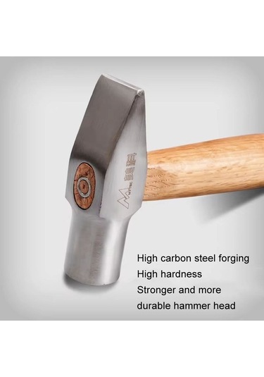 Pazly Orta Gümüşçü Çekiç, Küçük Yuvarlak Kafa, El Yapımı Ahşap Sap, Kısa Saplı, Dekorasyon Ve El Yapımı İçin
