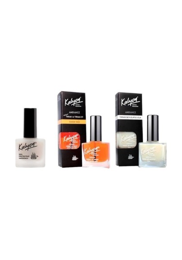 Kalyon Tırnak Sertleştirici + Tırnak Bakım Yağı + Tırnak Beyazlatıcı Cila 3'lü Set