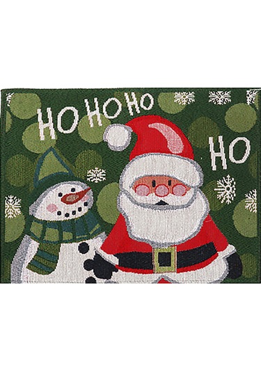 Neevoyu Noel Güneşi Desenli Isıya Dayanıklı Örgü Kumaş Yemek Masası Altlığı 43x33 Cm - Aile, Parti, Bar Kullanıma Uygun