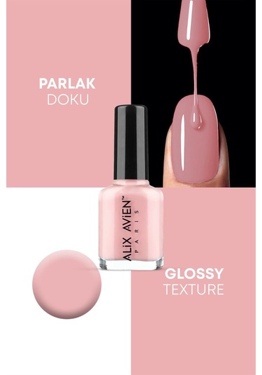 Alix Avien Somon Oje 64 Yüksek Pigmentli Uzun Süreli Kalıcılık Hızlı Kuruma Nail Lacquer 64