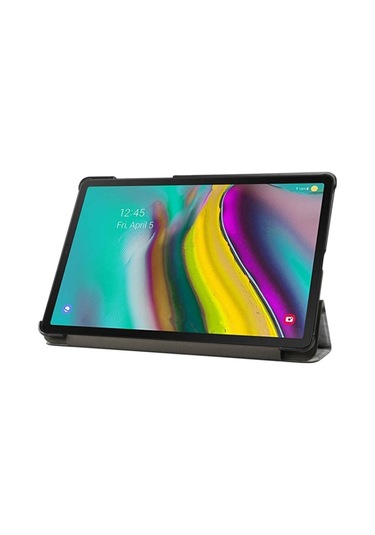 Samsung Galaxy Uyumlu  Tab A7 Lite T220/t225 Mermer Doku Deseni Yatay Flip Deri Kılıf