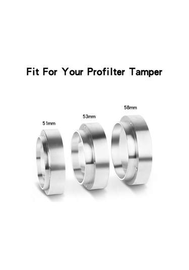 Gümüş İ Cafilas Dlbfq Anti-damla Kullanışlı 304 Paslanmaz Çelik Dozaj Halkası 51mm 53mm 58mm Huni Kahve Aracı Filtresi Breville Delongh Giselle 51mm