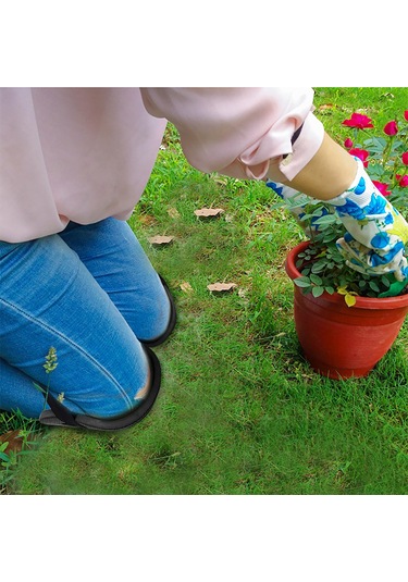 Lemestar Eva Materyal Sert Kasa Diz Koruyucu, Bahçe Çalışmaları İçin Ayarlanabilir Dizlik, Siyah 1 Çift