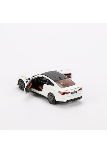 1:24 Ölçek Bmw M4 Sesli Işıklı Kapısı Kaputu Açılan Stantlı Model Araç