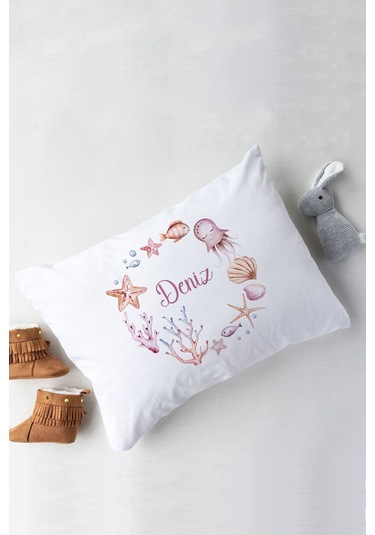 Lilabio %100 Organik Isme Özel Isimli 10lu Hastane Çıkışı Deniz Kabuğu Ekru