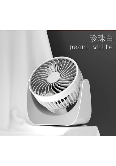 Honmex Ofis Dorma Masaüstü Usb Şarjlı Fan - Portatif Sessiz Yüksek Hızlı - Beyaz + 1.5m Kablolu Bataryalı