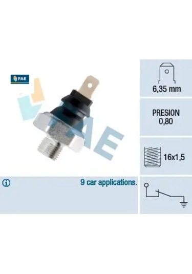 Yağ Basinç Müşürü Favorit J5 J9 C15 Xsara 106 205 206 306 309 405 1.4 .1.6