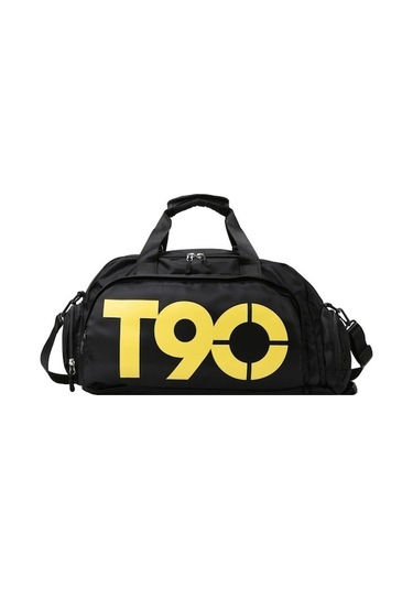 Spor Spor Çantası Büyük Kapasiteli Bagaj Çantası Kuru Islak Ayırma Ayakkabı Pozisyonu El Sırt Çantası Seyahat Çantası Siyah Sarı Sarı - Siyah Sarı - Siyah